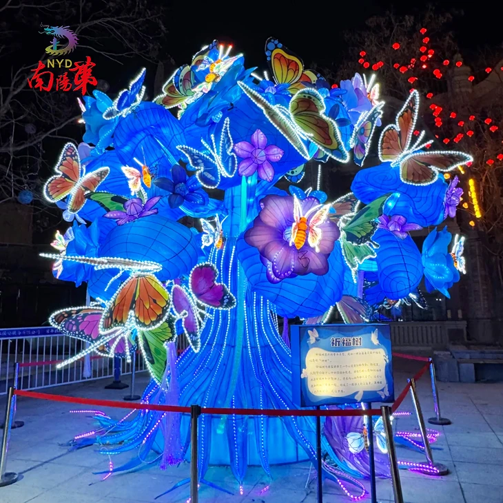 Giant Fabric Lantern Tree With Butterflies best