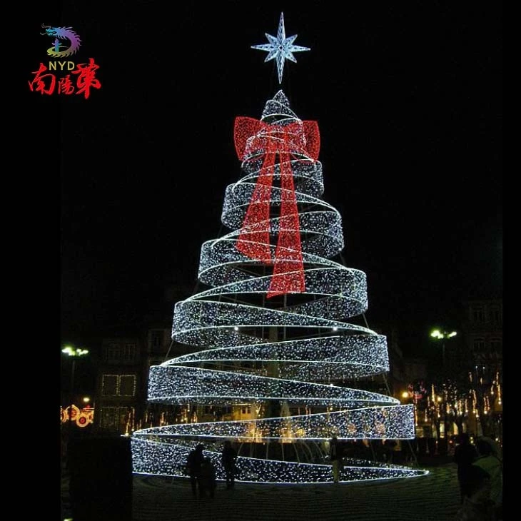 Large Outdoor Spiral Christmas Tree